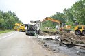 LKW umgestuerzt A 1 Rich Saarbruecken P211